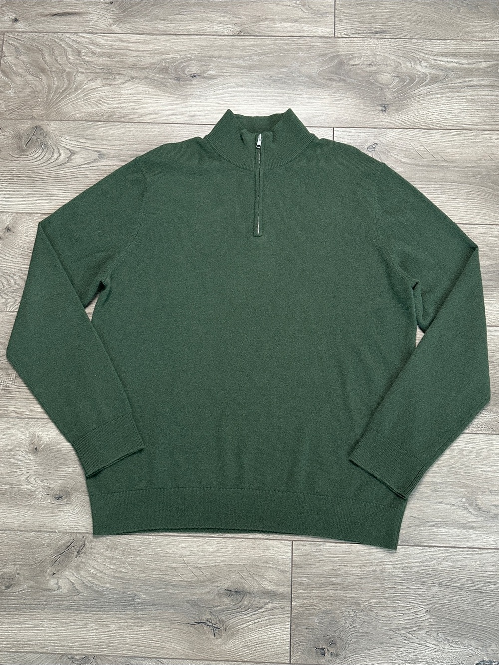 Quince Mongolian Cashmere Quarter Zip Long Sleeve Sweater Size XL